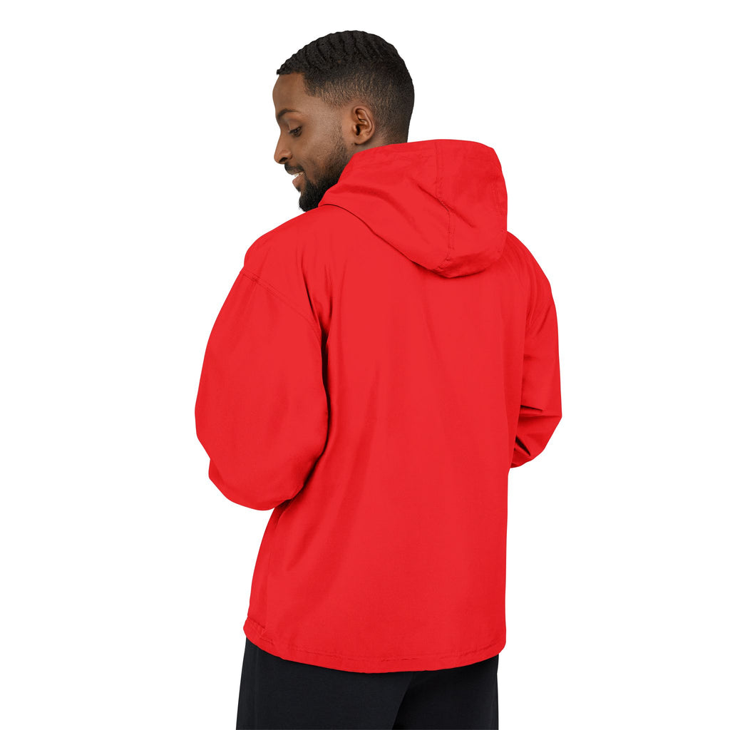 Packable Anorak Jacket - Lightweight Hooded Windbreaker with Sunburst Logo