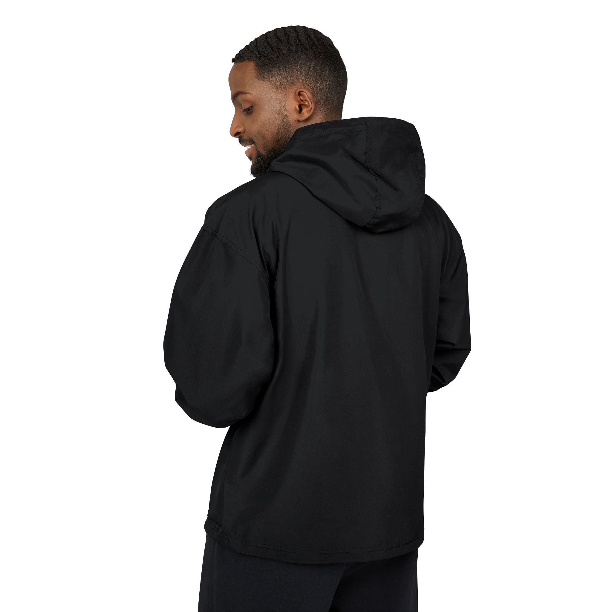 Packable Anorak Jacket - Lightweight Hooded Windbreaker with Sunburst Logo