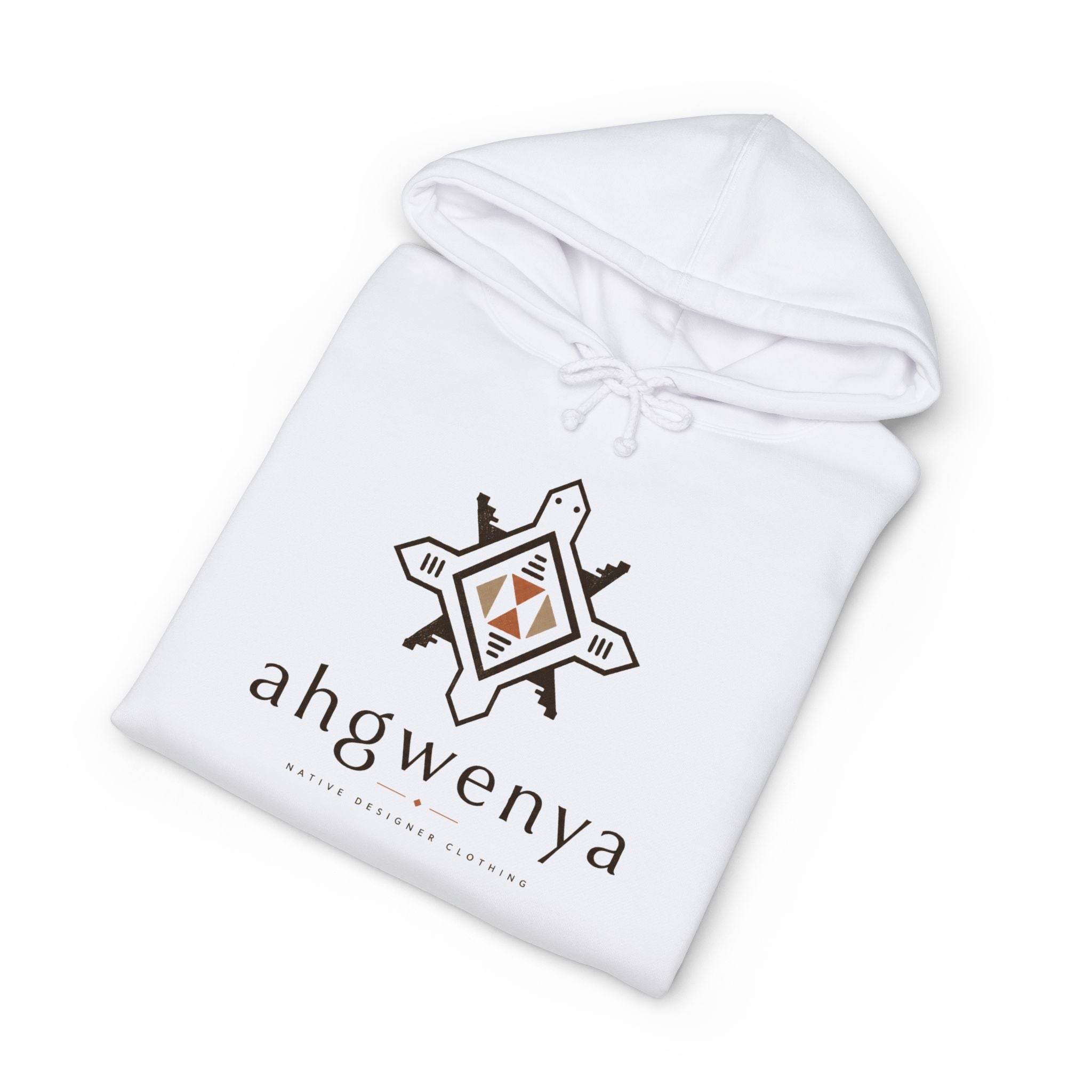 Ahgowenya Logo Hoodie — Minimal Brand Graphic Pullover