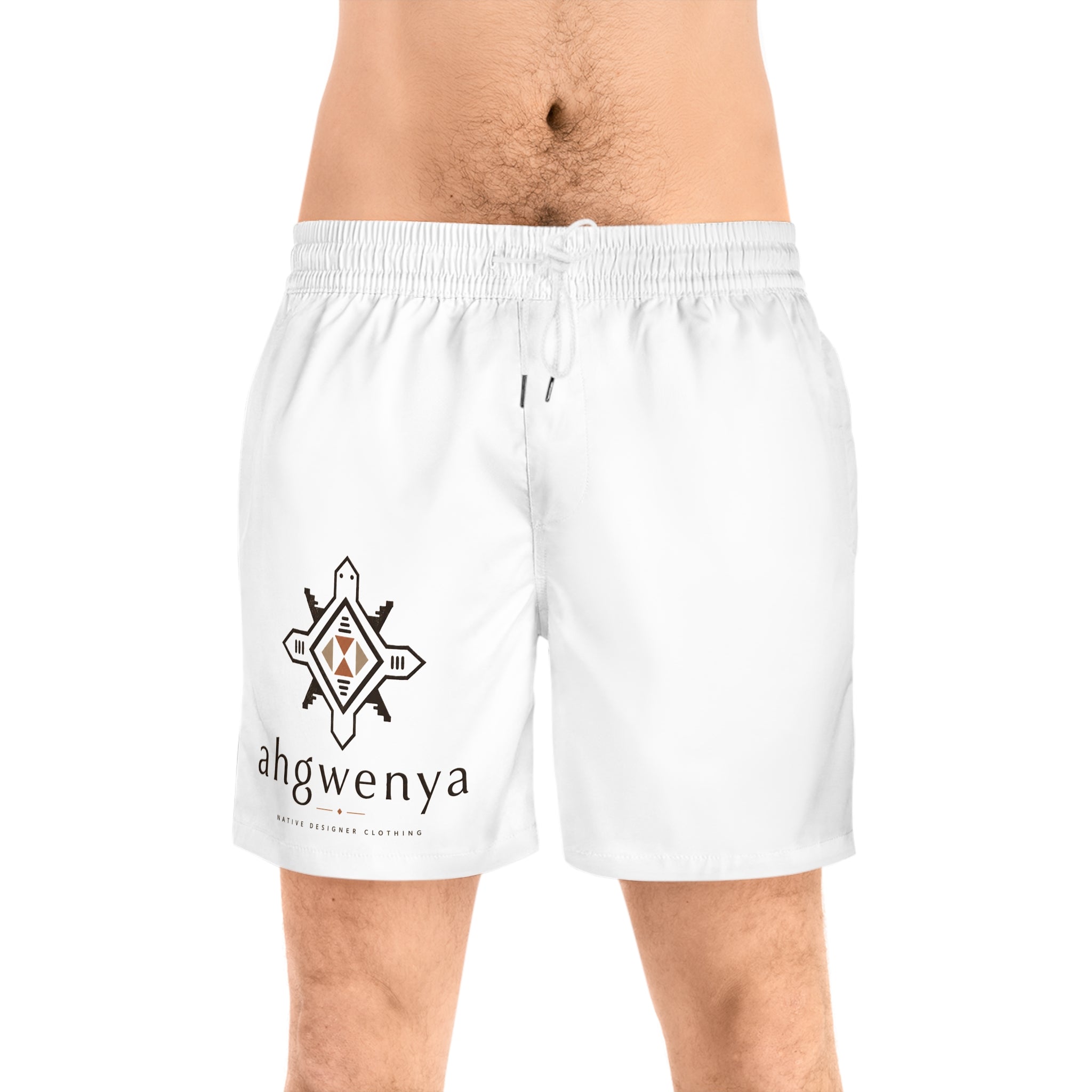 Men's Swim Shorts with Turtle Compass Logo — Ahgwenya Beach Trunks