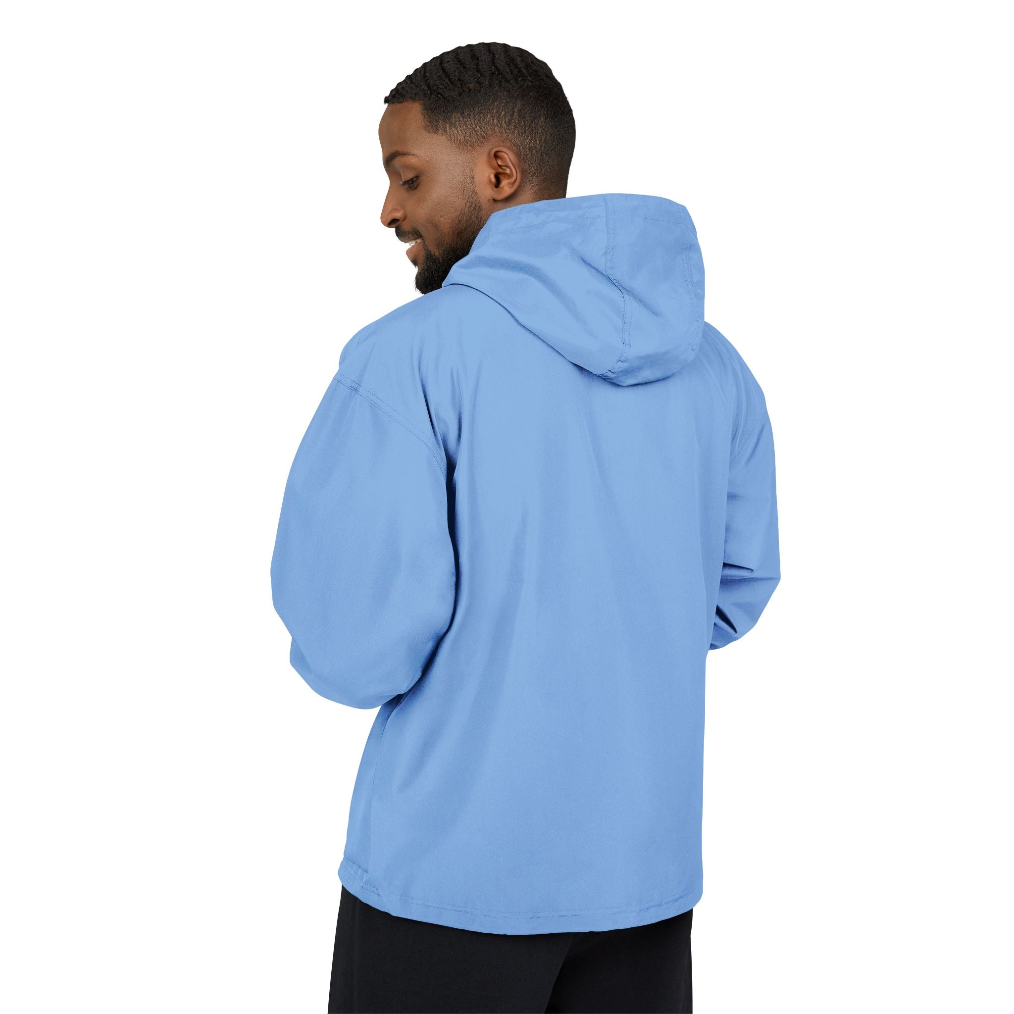 Packable Anorak Jacket - Lightweight Hooded Windbreaker with Sunburst Logo