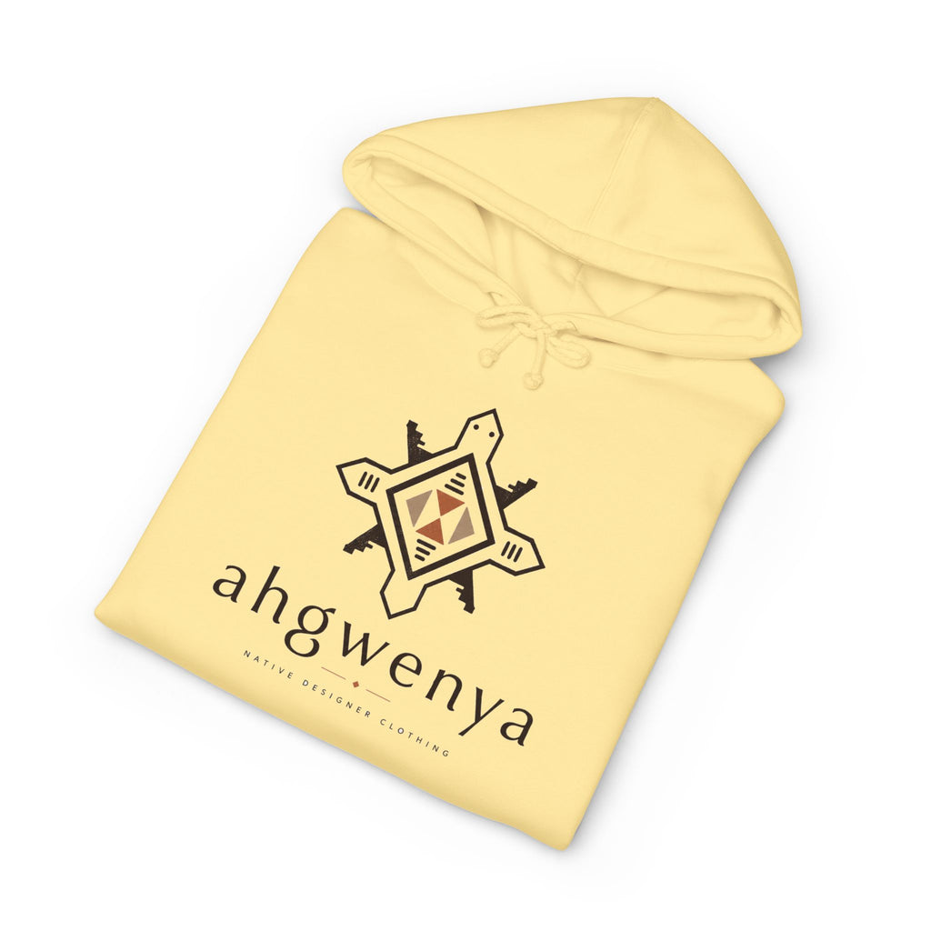 Ahgowenya Logo Hoodie — Minimal Brand Graphic Pullover