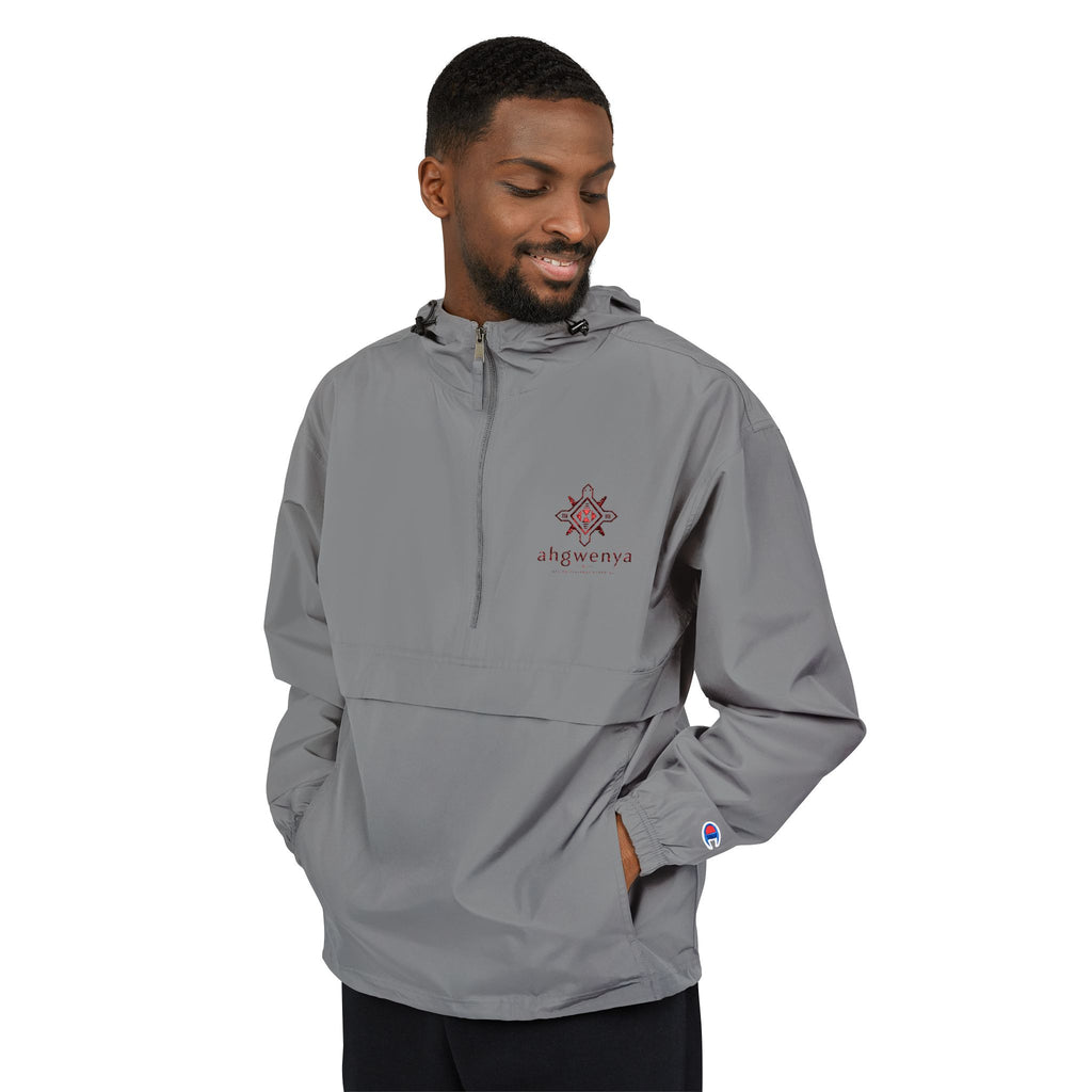 Packable Anorak Jacket - Lightweight Hooded Windbreaker with Sunburst Logo