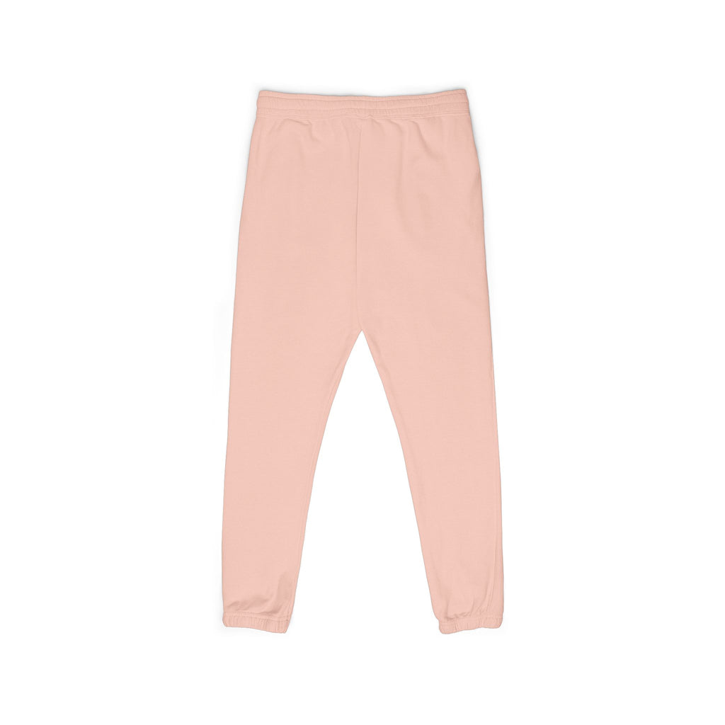 Embroidered Sun Logo Sweatpants — Natural Garment-Dyed Fleece Joggers