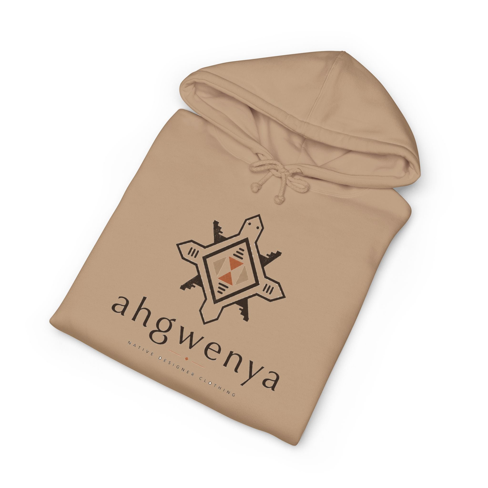 Ahgowenya Logo Hoodie — Minimal Brand Graphic Pullover