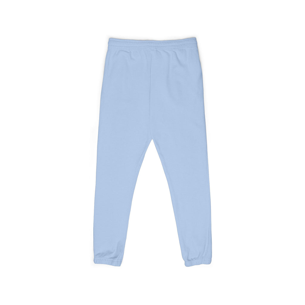 Embroidered Sun Logo Sweatpants — Natural Garment-Dyed Fleece Joggers