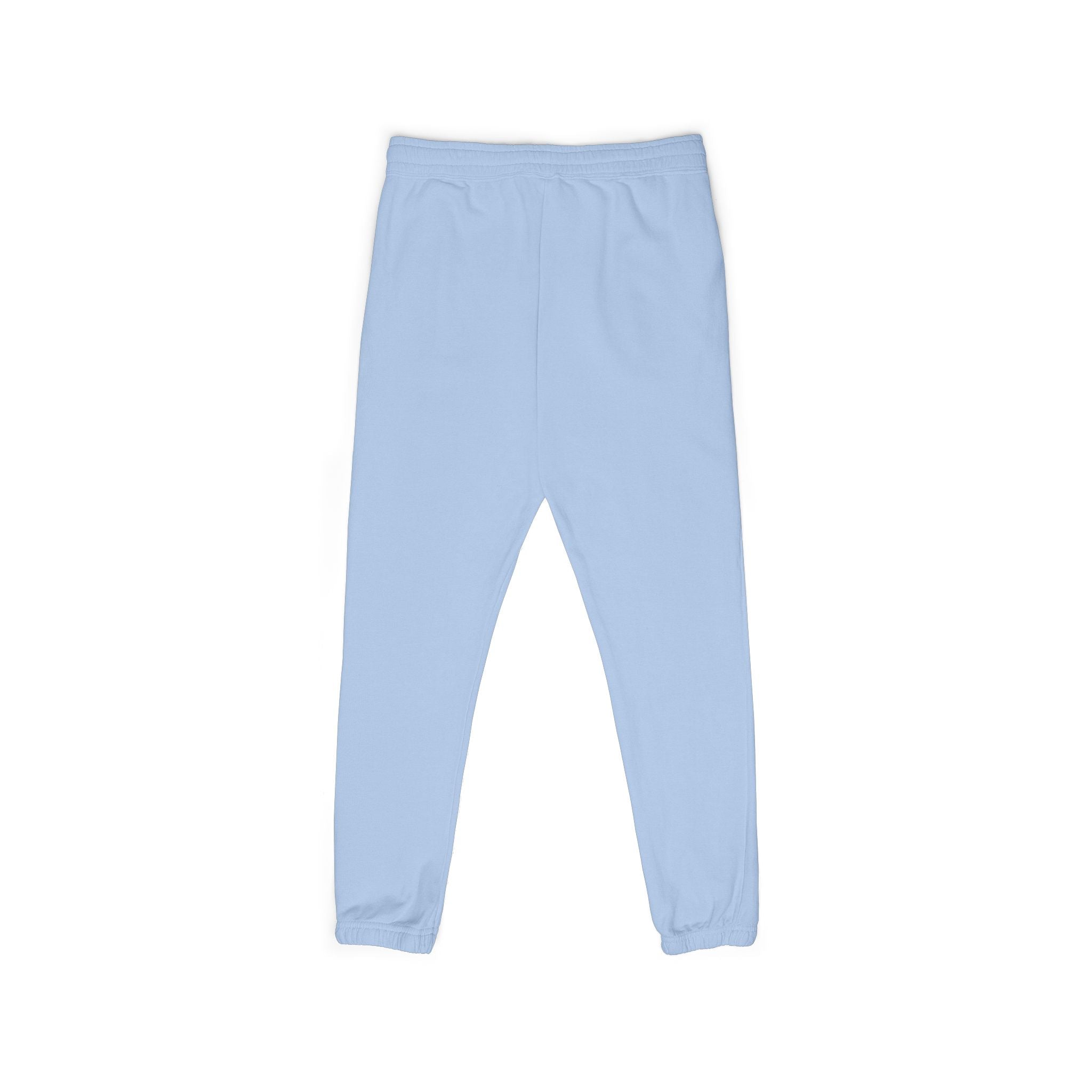 Embroidered Sun Logo Sweatpants — Natural Garment-Dyed Fleece Joggers