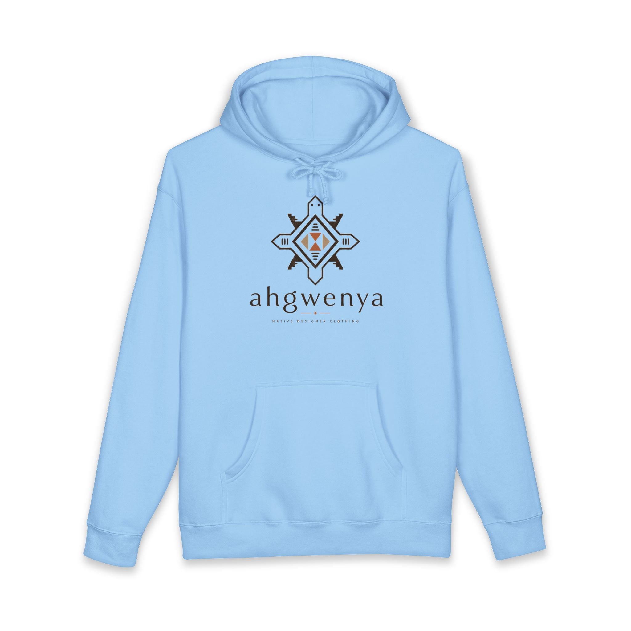 Ahgowenya Logo Hoodie — Minimal Brand Graphic Pullover