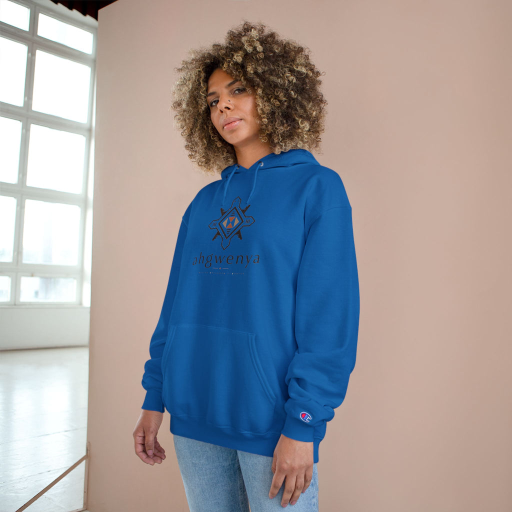 Champion Hoodie — Nautical Crest Logo Pullover Hooded Sweatshirt
