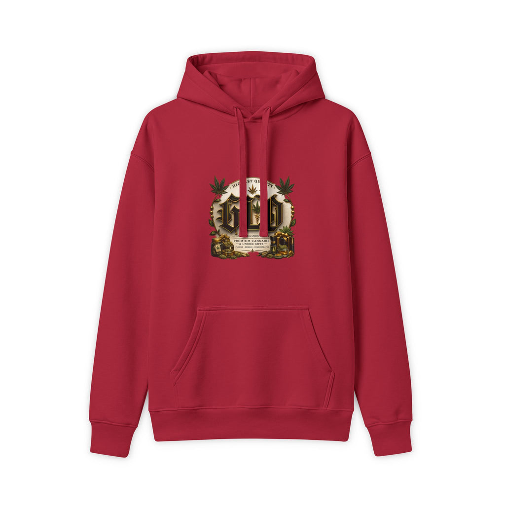 Hoodie — Vintage Floral Crest Graphic Hooded Sweatshirt