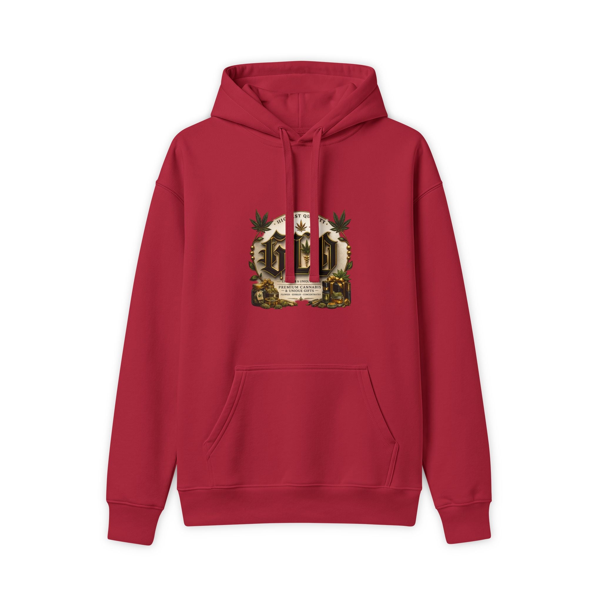 Hoodie — Vintage Floral Crest Graphic Hooded Sweatshirt