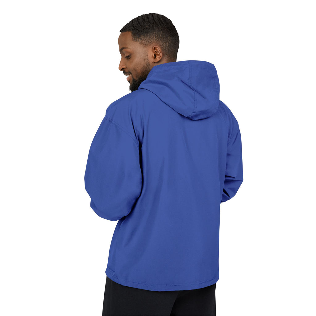Packable Anorak Jacket - Lightweight Hooded Windbreaker with Sunburst Logo
