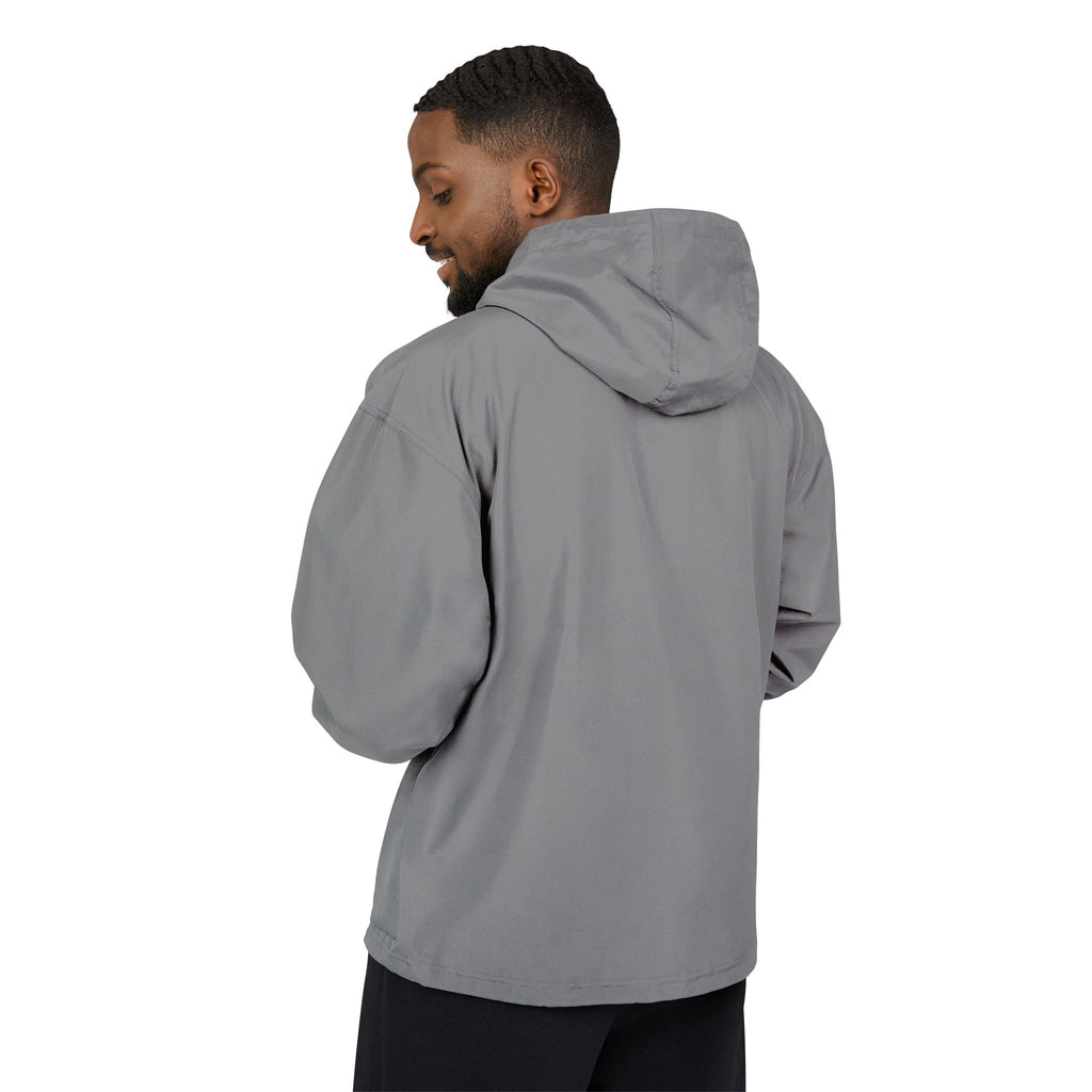 Packable Anorak Jacket - Lightweight Hooded Windbreaker with Sunburst Logo