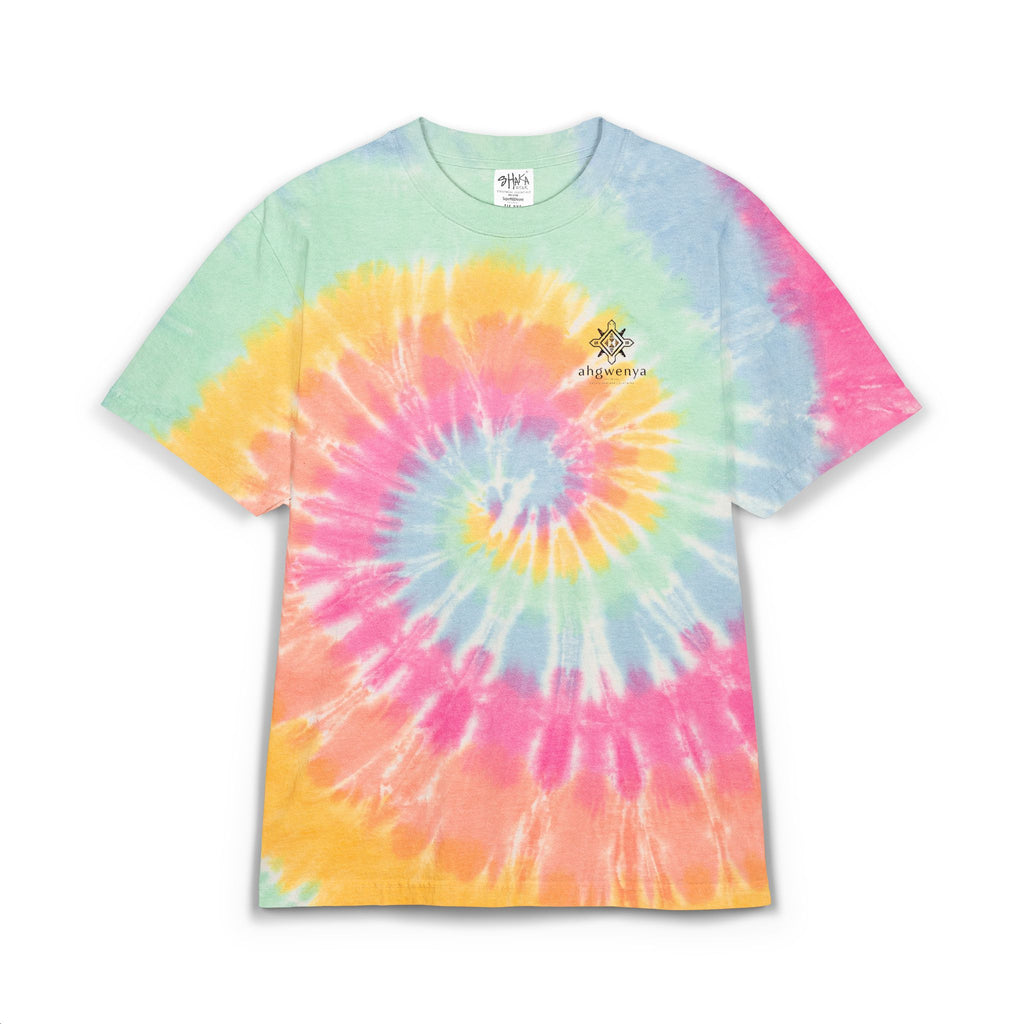 Tie-Dye "Turtle Compass" Ahgwenya' Embroidered T-Shirt