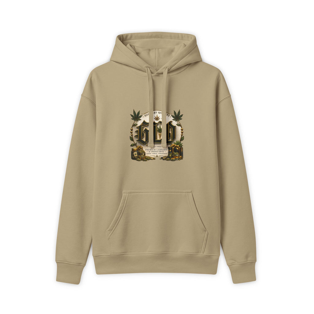 Hoodie — Vintage Floral Crest Graphic Hooded Sweatshirt