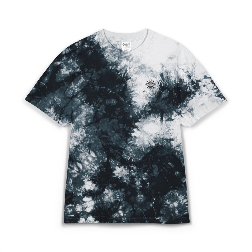 Tie-Dye "Turtle Compass" Ahgwenya' Embroidered T-Shirt