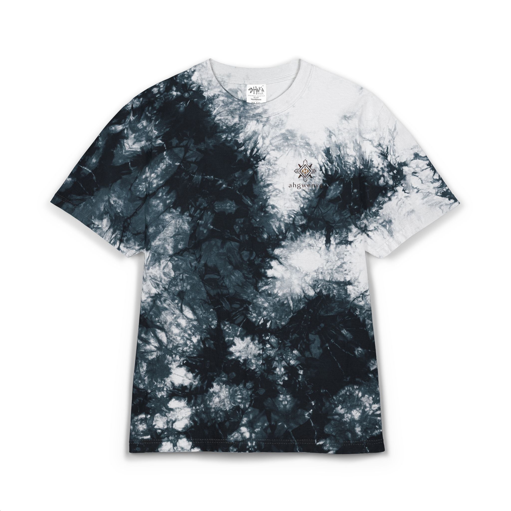 Tie-Dye "Turtle Compass" Ahgwenya' Embroidered T-Shirt