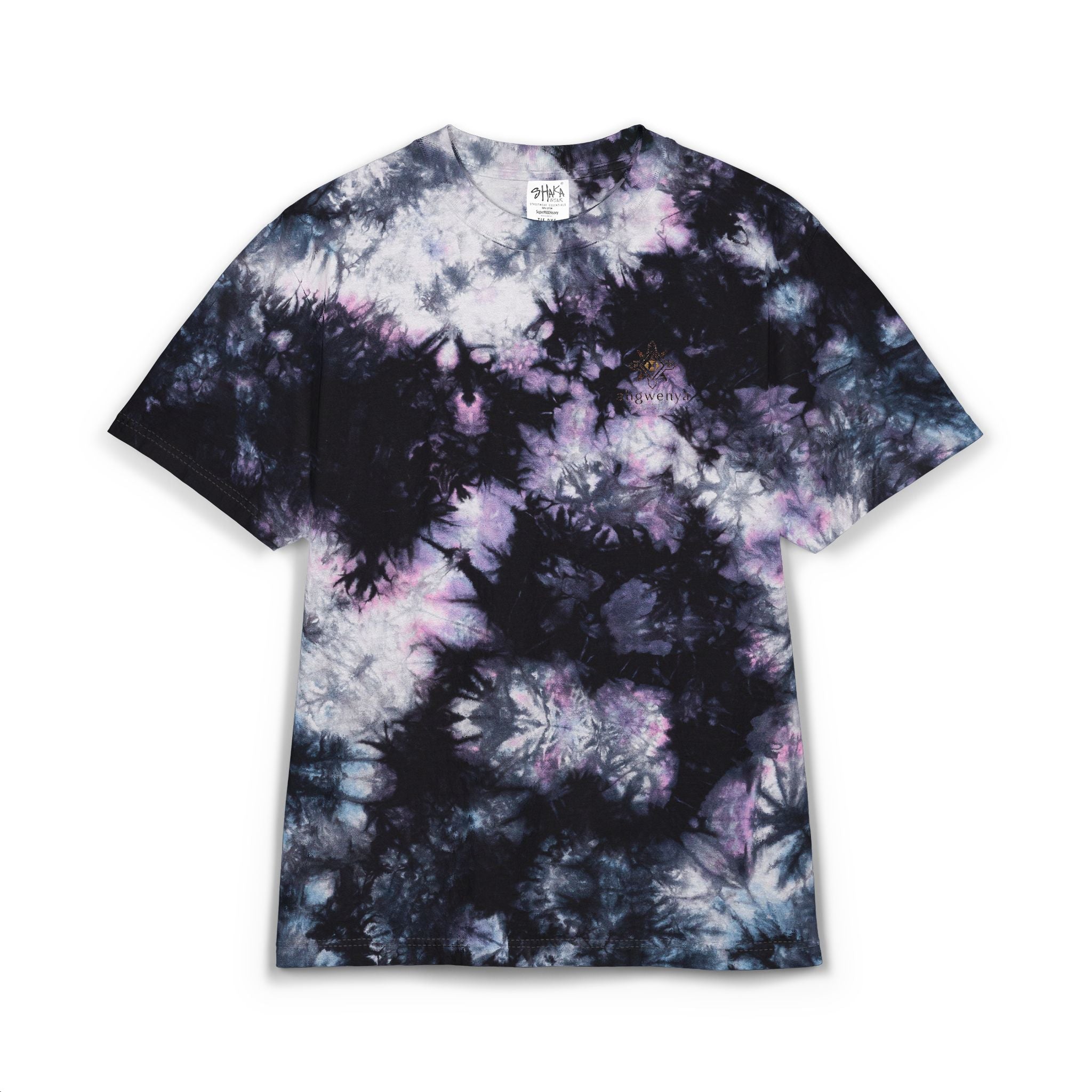 Tie-Dye "Turtle Compass" Ahgwenya' Embroidered T-Shirt