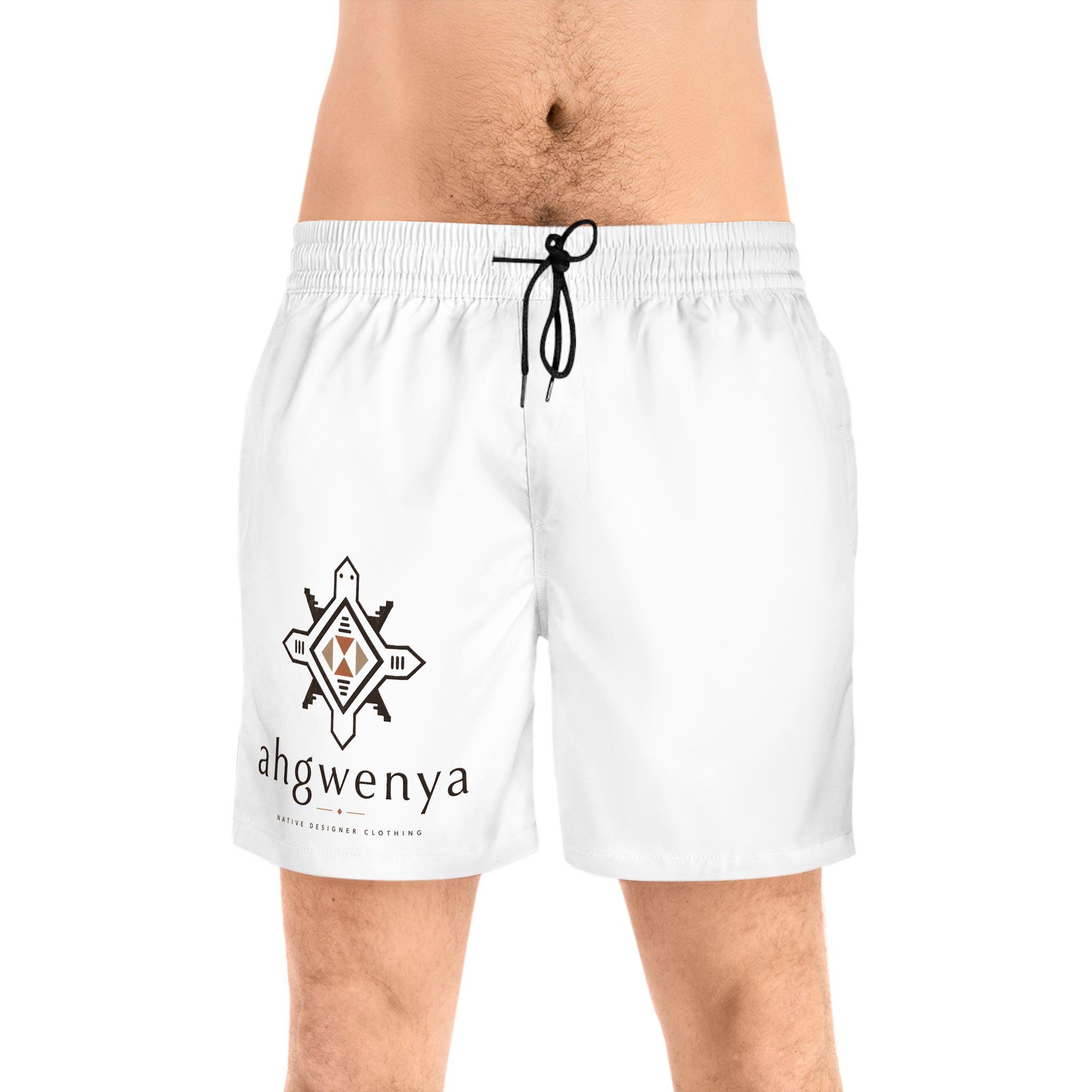 Men's Swim Shorts with Turtle Compass Logo — Ahgwenya Beach Trunks