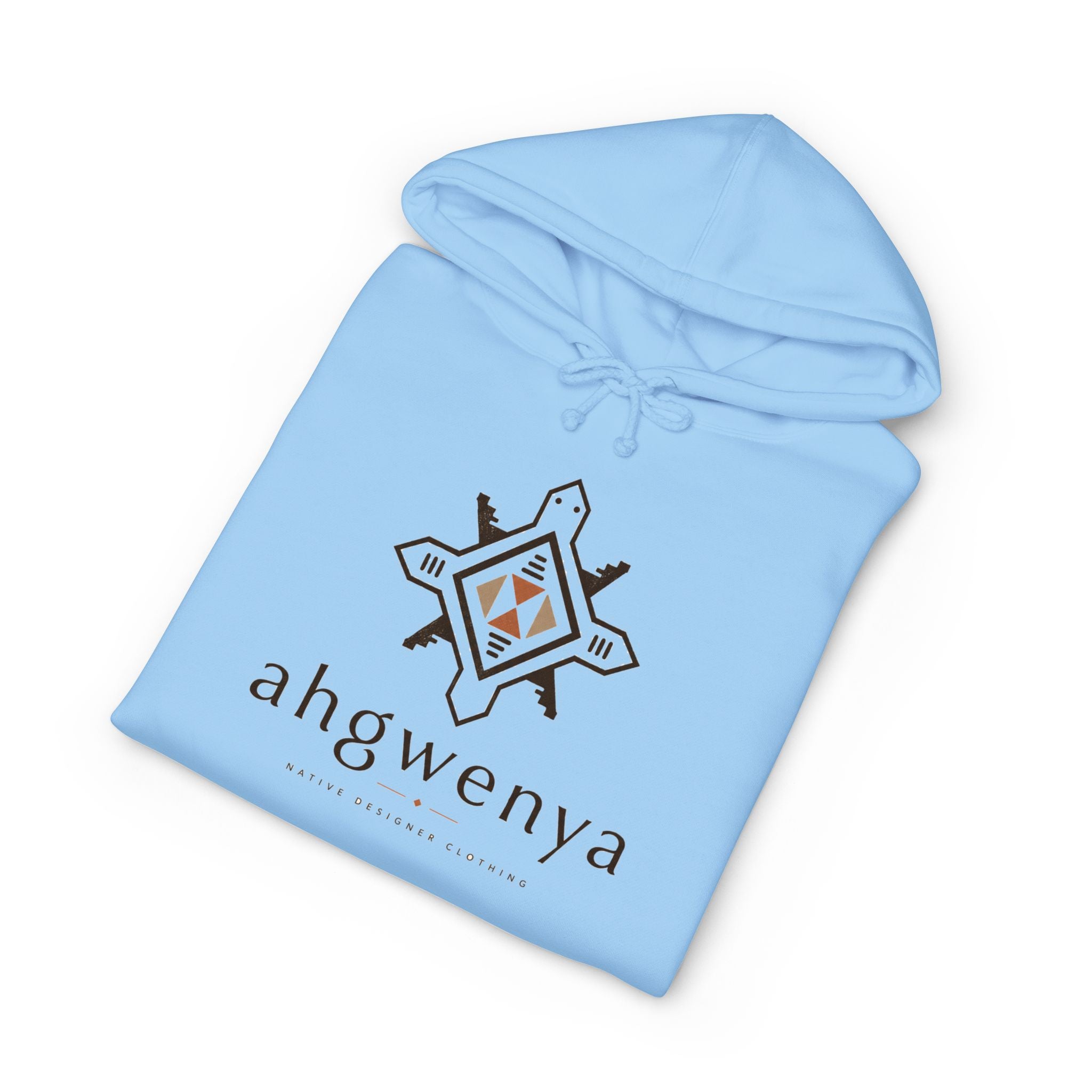 Ahgowenya Logo Hoodie — Minimal Brand Graphic Pullover