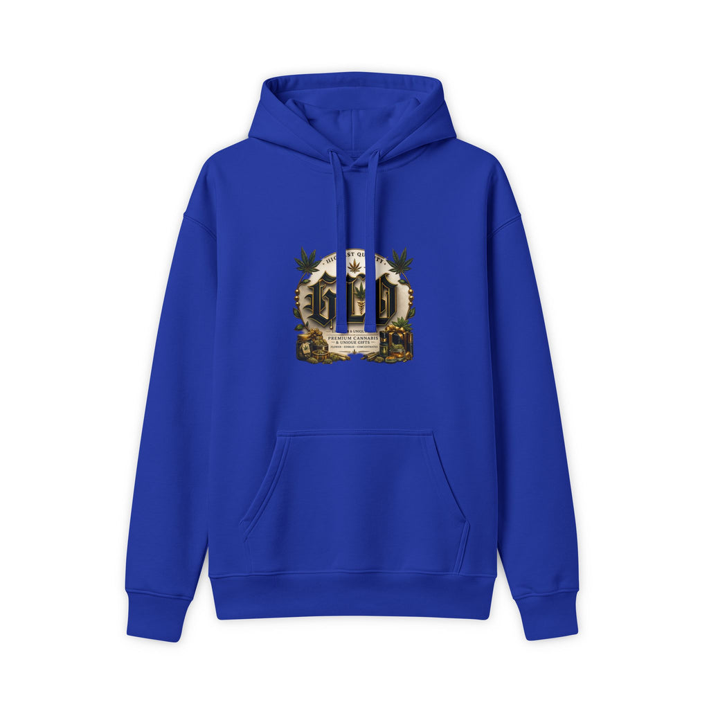 Hoodie — Vintage Floral Crest Graphic Hooded Sweatshirt